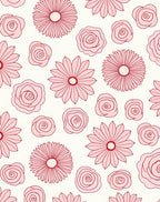 Pink Floral Delightful Pattern Rug