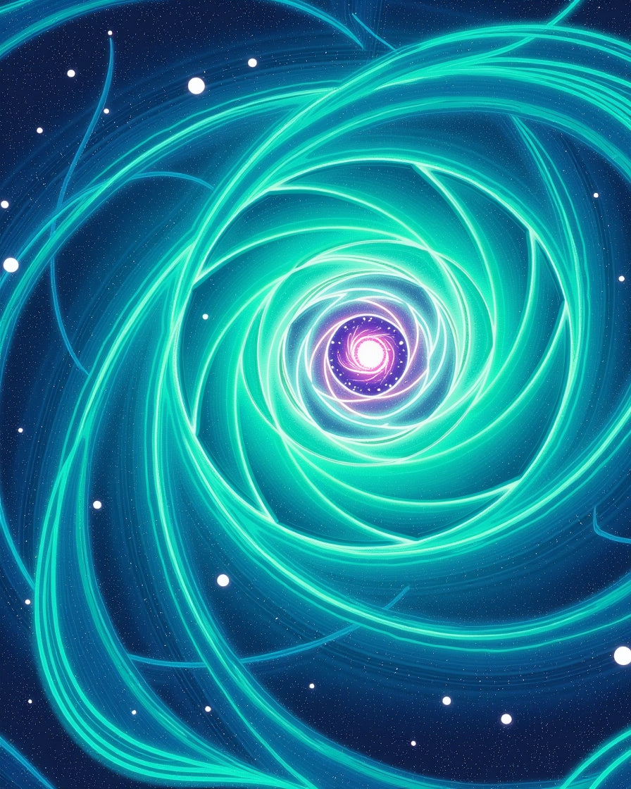 Cosmic Swirl Abstract Design Rug