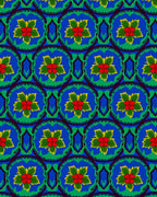 Vibrant Floral Medallion Pattern Design Rug