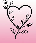 Vine Heart With Leaves Design Rug