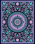 Floral Mandala Patterned Vintage Deco Rug