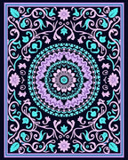 Floral Mandala Patterned Vintage Deco Rug