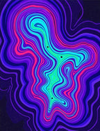 Vibrant Swirls Neon Pattern Rug