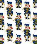 Blue Gold Nutcracker Soldiers Repeat Rug