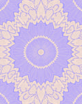 Lavender Cream Mandala Pattern Rug