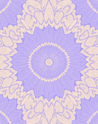 Lavender Cream Mandala Pattern Rug