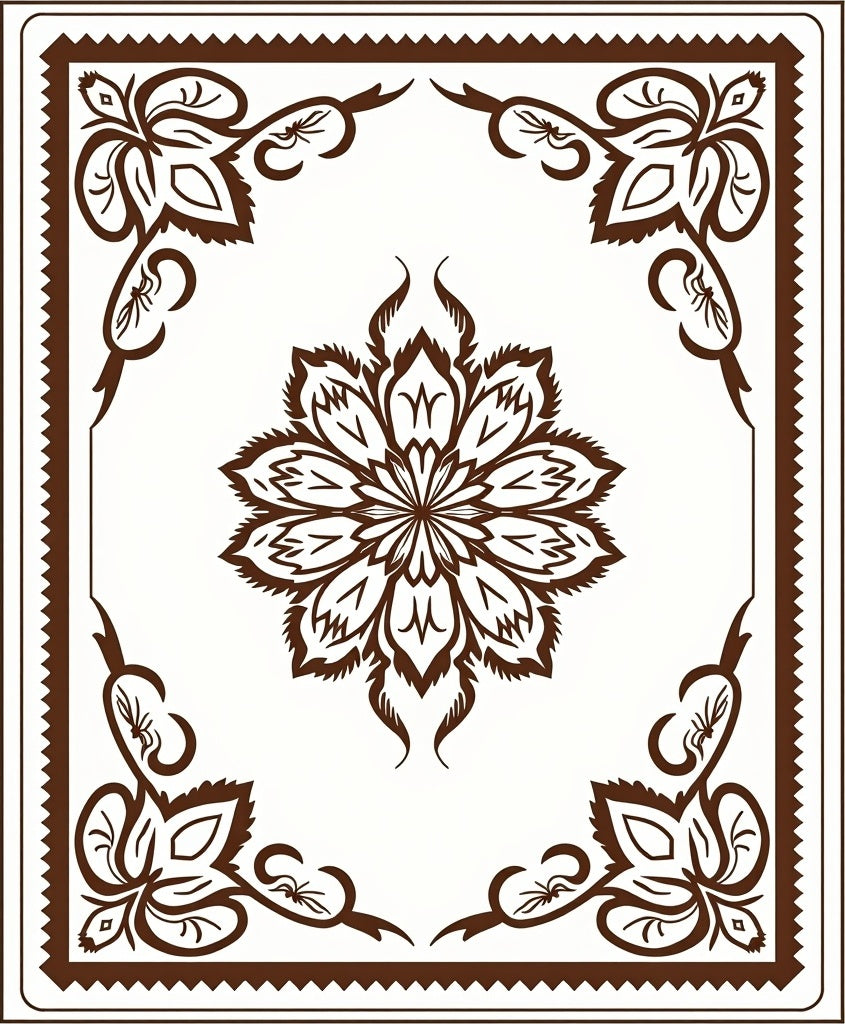 Intricate Mandala Floral Corner Design Rug