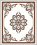 Intricate Mandala Floral Corner Design Rug