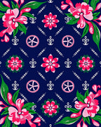 Floral Print With Unique Motif Design Rug