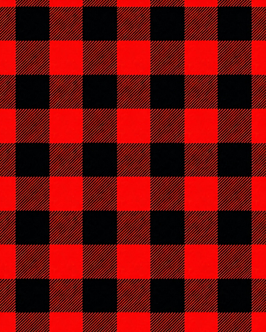 Classic Red Black Checkered Pattern Rug
