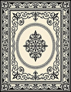 Ornate Scrollwork Medallion Cream Rug