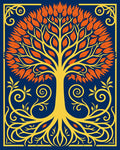Vibrant Tree of Life Pattern Rug