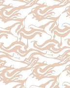 Beige Swirl Abstract Artful Design Rug