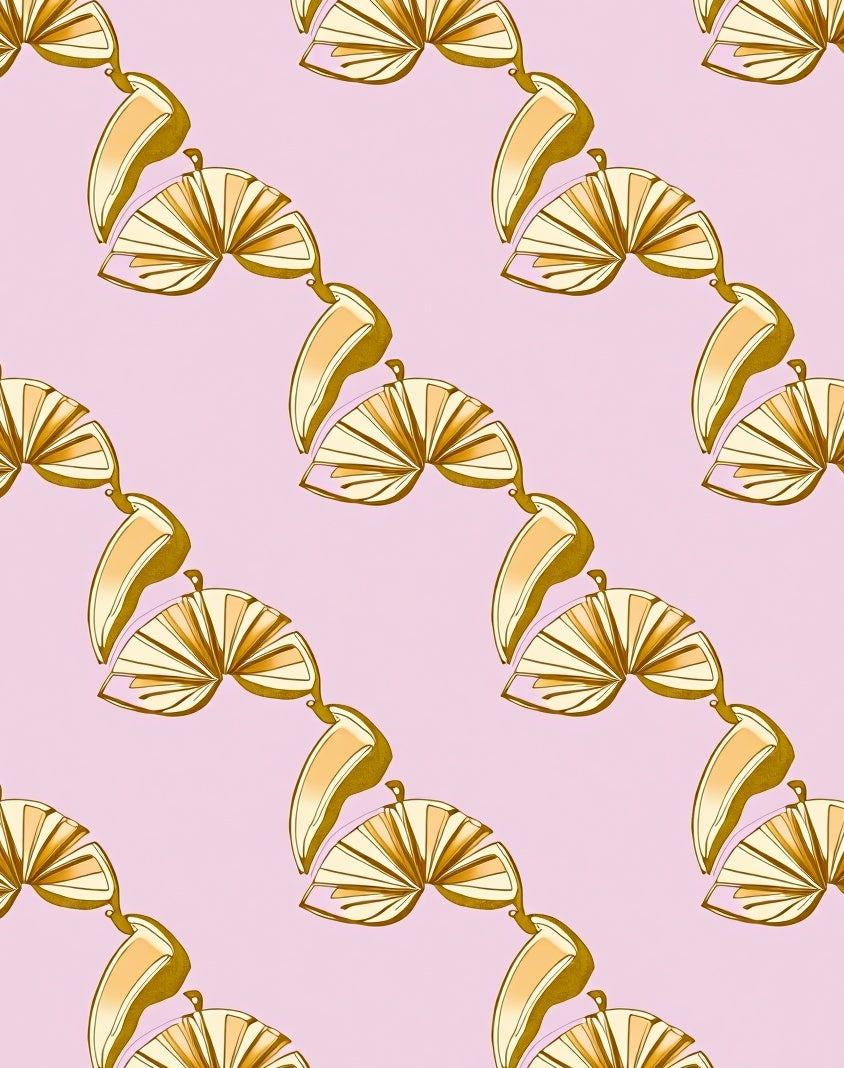 Golden Fan Citrus Pattern Rug