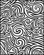 Abstract Swirls and Triangles Pattern Rug