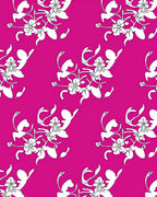 Bright Pink Floral Vine Style Rug