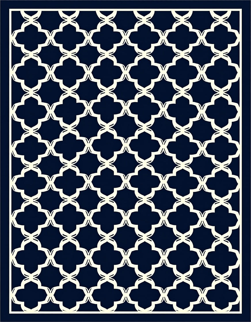 Classic Quatrefoil Pattern Rug