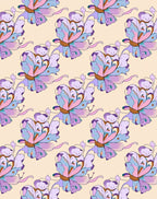Pastel Swirl Floral Pattern Rug