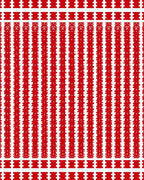 Bold Red Vertical Stripe Pattern Rug