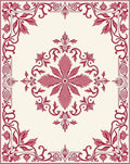 Victorian Red Floral Medallion Rug