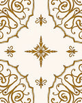 Gold Filigree Classic Scrollwork Pattern Rug