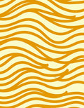 Orange Waves Abstract Pattern Rug