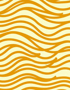 Orange Waves Abstract Pattern Rug