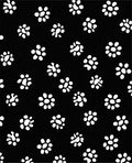 Whimsical White Flower Pattern Rug