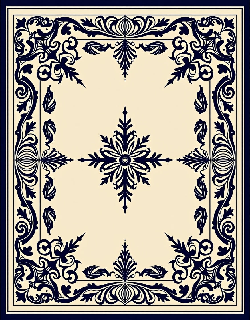 Ornate Floral Classic Pattern Rug