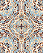 Abstract Symmetry Swirl Pattern Rug