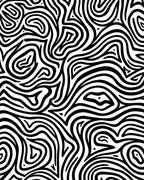 Abstract Black White Swirl Pattern Rug
