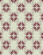 Ornate Vine Swirl Pattern Rug
