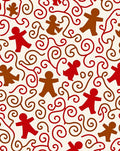 Whimsical People Swirl Pattern Rug