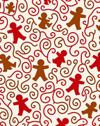Whimsical People Swirl Pattern Rug