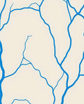 Abstract Blue Vein Pattern Area Rug