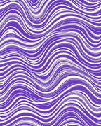 Modern Purple Cream Wavy Pattern Rug