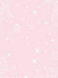 Soft Pink Whimsical Line Art Rug