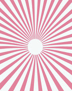 Pink Sunburst Graphic Rug