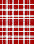 Classic Red White Plaid Pattern Rug