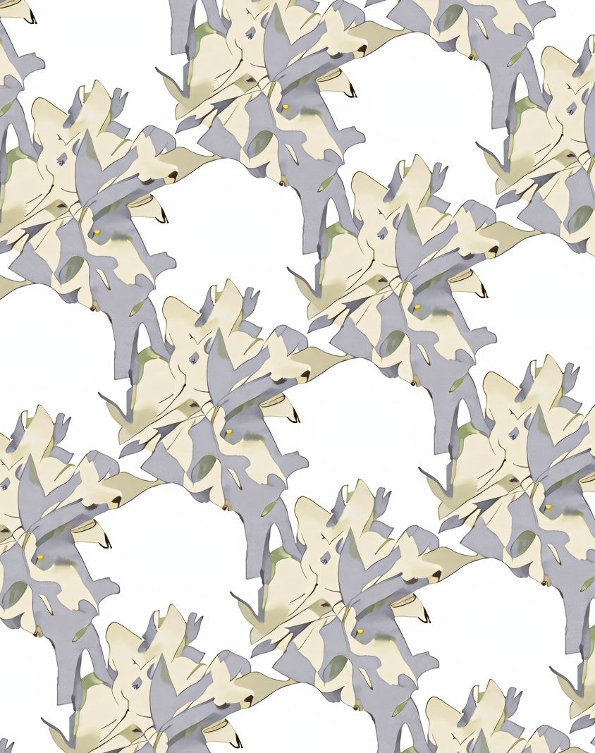 Abstract Irregular Organic Floral Pattern Rug