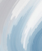 Abstract Blue White Brush Strokes Rug