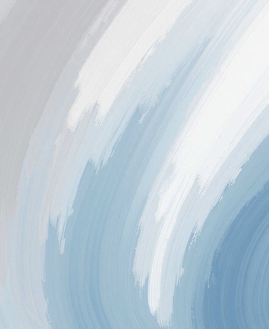Abstract Blue White Brush Strokes Rug