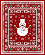 Festive Snowman Winter Holiday Rug