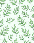 Green Leafy Branch Pattern Rug
