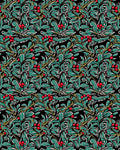 Art Nouveau Green Berry Vine Rug