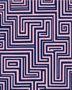 Abstract Geometric Maze Design Rug