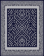 Classic Intricate Geometric Pattern Design Rug