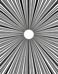 Radial Burst Black White Graphic Rug