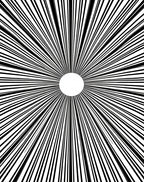 Radial Burst Black White Graphic Rug