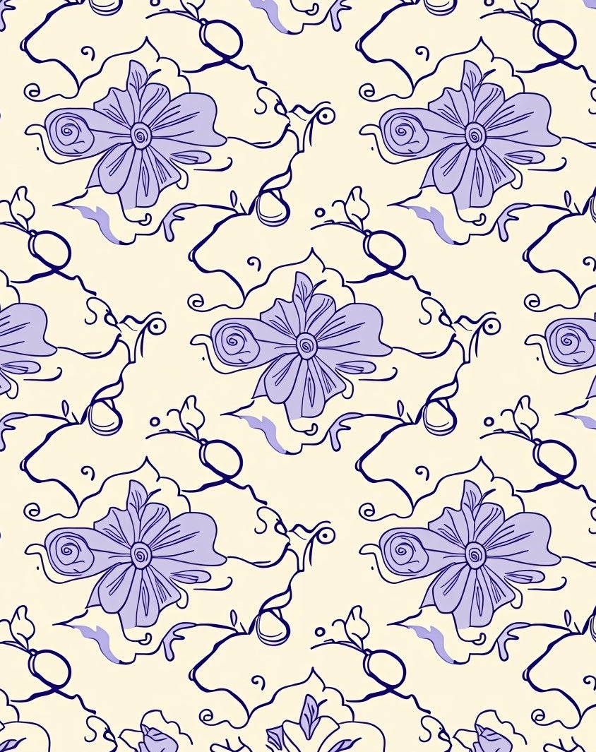 Floral Swirls Pattern Style Rug